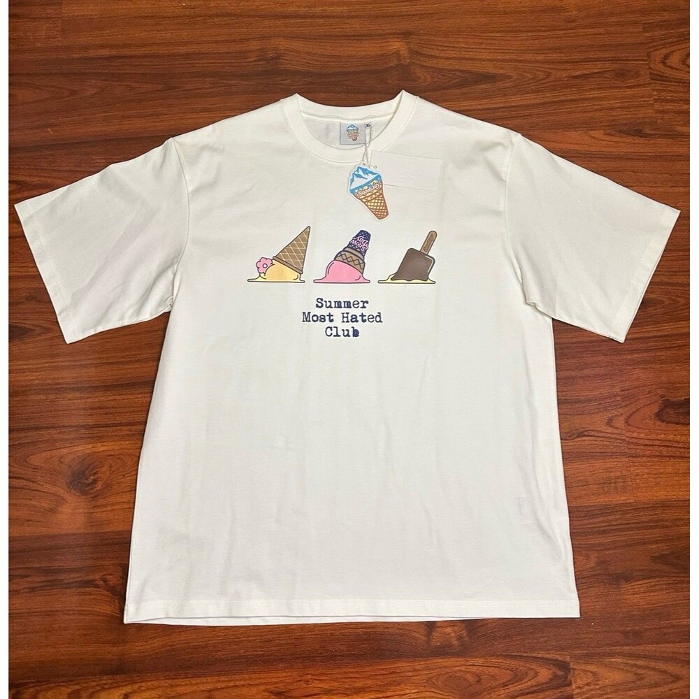 NWT Snow Day White Summer Most Hated All I Wanted Was Ice Cream Size XL T Shirt